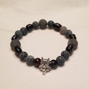 🎉HP! 🐲 Men's black stone dragon stretch bracelet